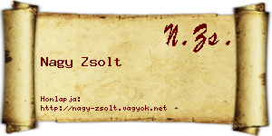 Nagy Zsolt névjegykártya